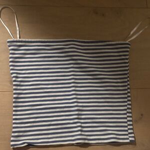Edikted Blue and White Striped Tank Top